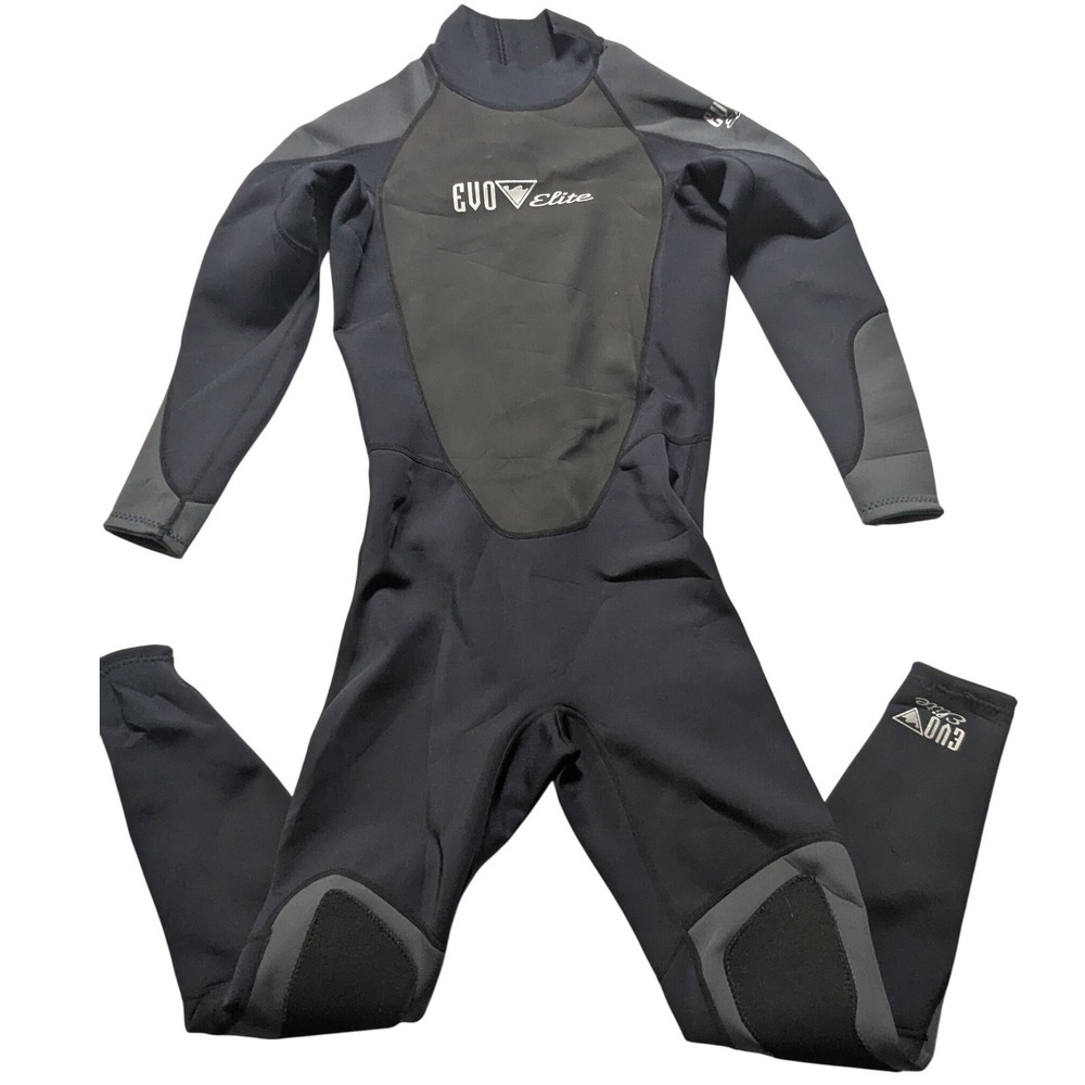 EVO Elite 1mm Neoprene Full Body Wetsuit Black Grey Mens Medium Scuba Dive Surf